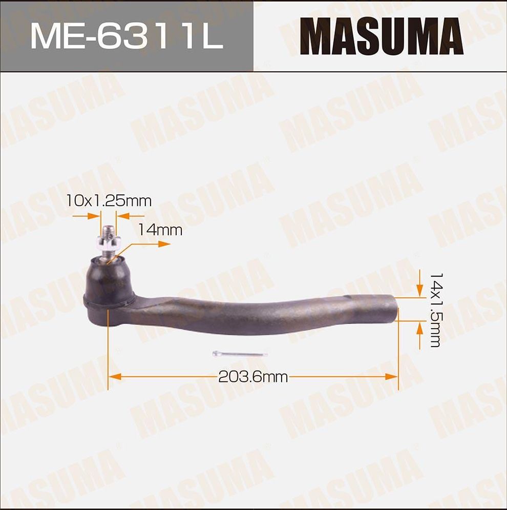 Наконечник рулевой тяги Masuma. Артикул ME-6311L