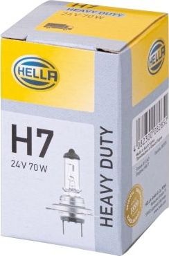 H7 24V- 70W (PX26d) Hella HEAVY DUTY. Артикул 8GH 007 157-241
