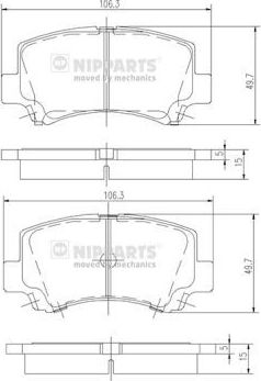Тормозные колодки Nipparts. Артикул J3608018
