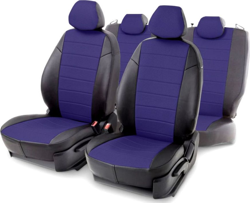 Чехлы Seintex (экокожа) на сидения для Subaru Forester IV 2012-2015, цвет Синий ромб. Артикул 98717