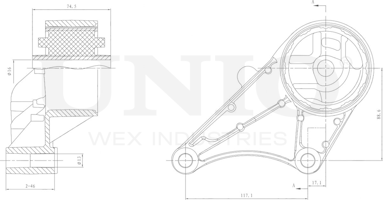 Опора двигателя (Unio). Артикул RMP-15005