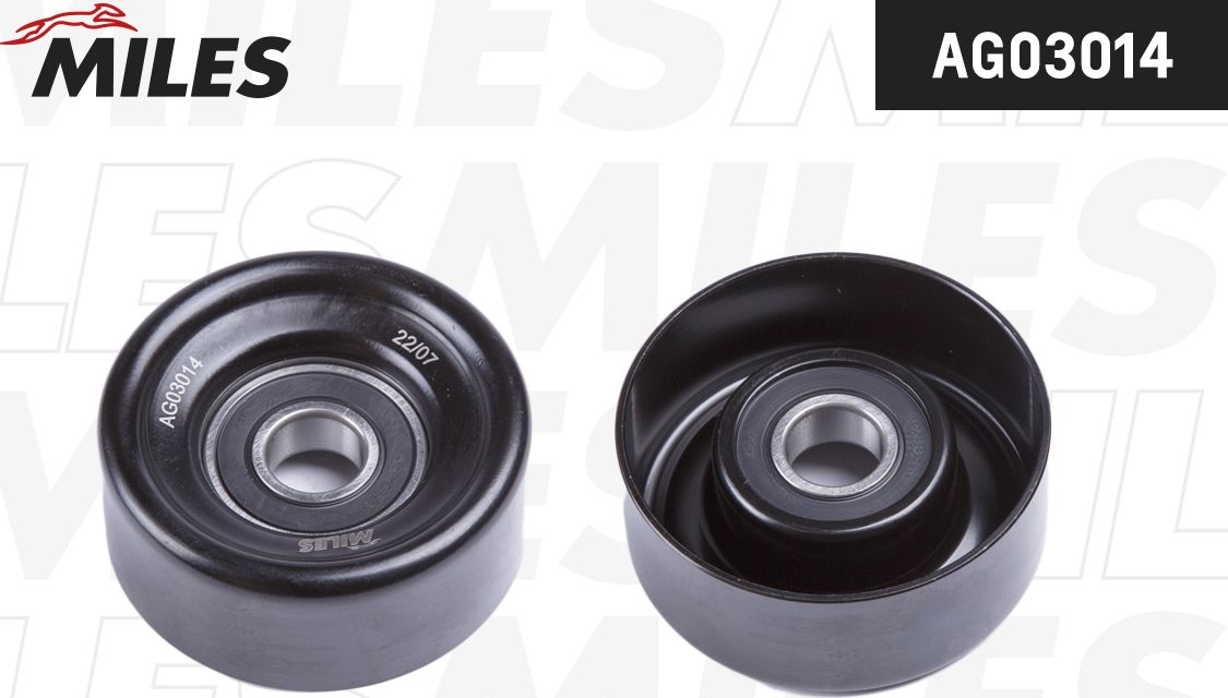 Натяжной ролик (натяжитель) приводного клинового зубчатого ремня Miles. Артикул AG03014