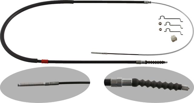 Трос ручника (тросик ручного тормоза) SWAG. Артикул 20 93 6673