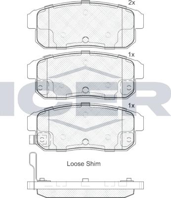 Тормозные колодки Icer. Артикул 181668