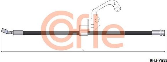 Тормозной шланг Cofle передний левый для Hyundai Terracan I 2001-2006. Артикул 92.BH.HY033
