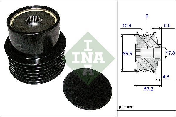 Муфта генератора обгонная Ina для Volvo V60 I 2010-2018. Артикул 535 0195 10