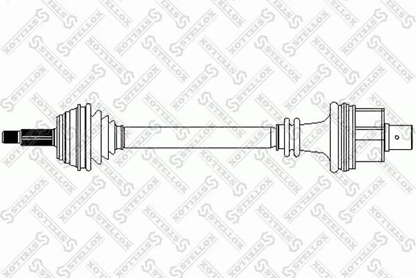 Полуось (привод в сборе, приводной вал) Stellox передняя правая для Renault Kangoo I 1997-2009. Артикул 158 1020-SX