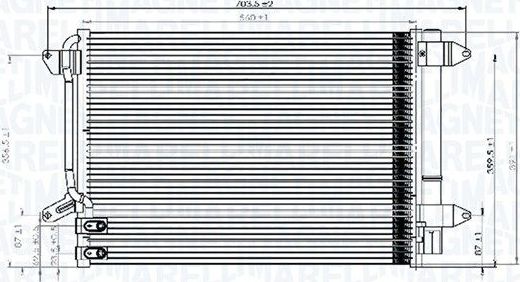 Радиатор кондиционера (конденсатор) Magneti Marelli для Volkswagen New Beetle II (A5) 2011-2019. Артикул 350203845000