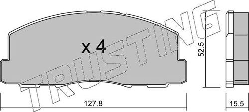 Тормозные колодки Trusting. Артикул 116.0