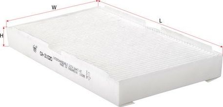 Салонный фильтр Sakura. Артикул CA-21020