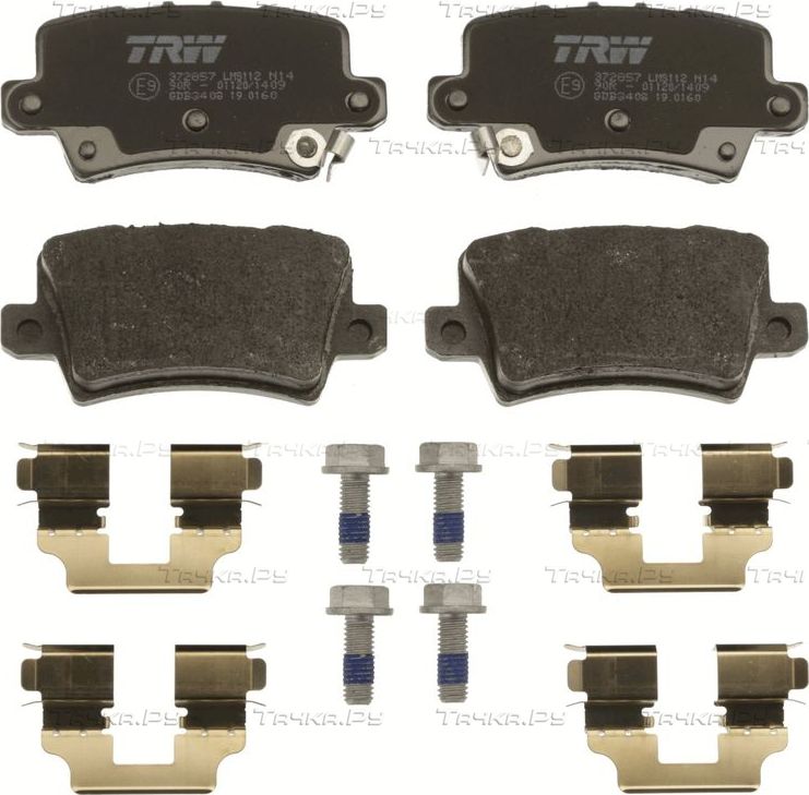 Тормозные колодки TRW COTEC задние для Honda Civic VIII 2005-2011. Артикул GDB3408