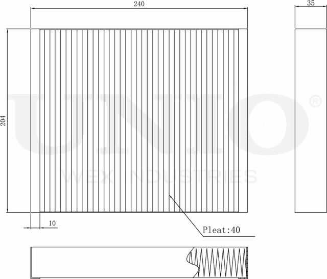 Фильтр салона (Unio). Артикул FLT-40001