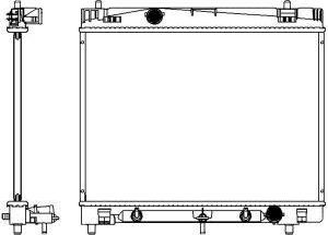 Радиатор охлаждения двигателя Sakura. Артикул 3461-8510