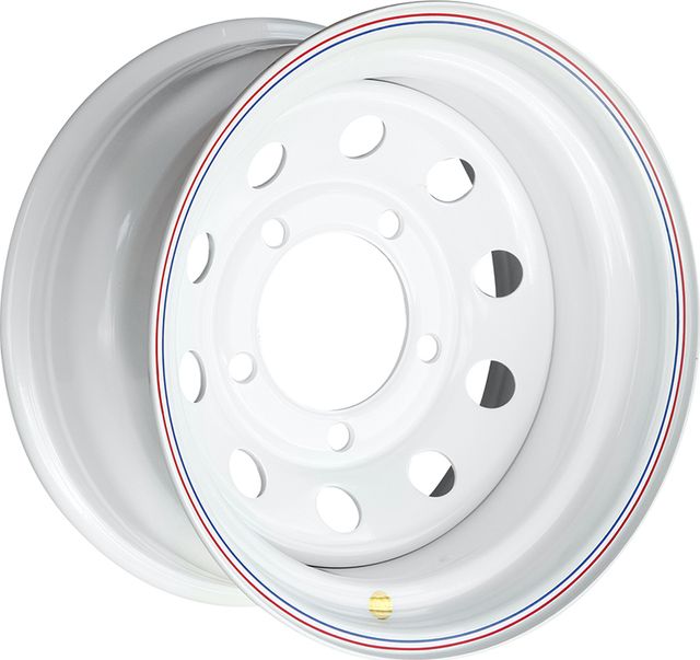 Колёсный диск OFF-ROAD Wheels усиленный стальной белый 5x165,1 8xR16 d125 E-24 для Land Rover Defender. Артикул 1680-56525WH-24