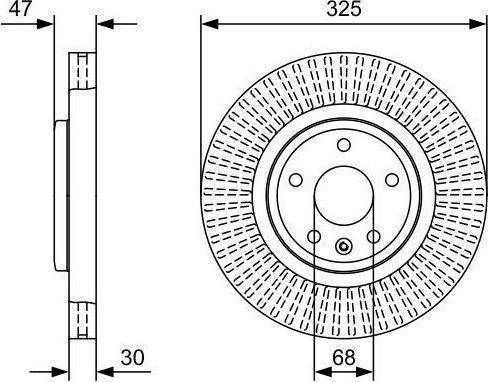 Тормозной диск Bosch. Артикул 0 986 479 W52