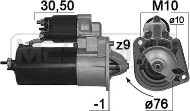 Стартер VOLVO 850/S40/S60/S80 (ERA) ERA. Артикул 220104