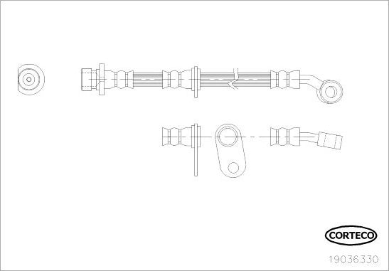Тормозной шланг Corteco. Артикул 19036330