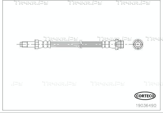 Тормозной шланг Corteco задний для Ford Mondeo IV 2007-2015. Артикул 19036490