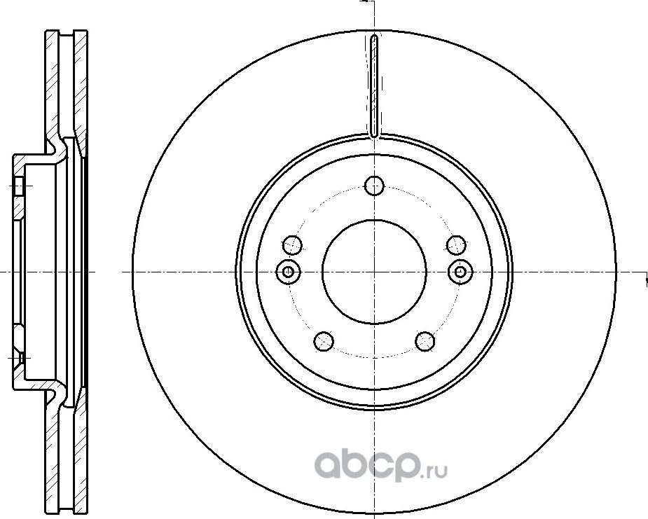 Диск тормозной вентилируемый (G-Brake). Артикул GR20776