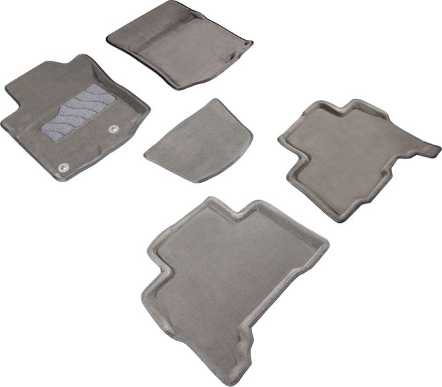Коврики Seintex 3D ворсовые для салона Toyota Land Cruiser Prado 150 2009-2013 Серые. Артикул 81972