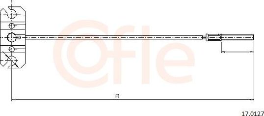 Трос ручника (тросик ручного тормоза) Cofle. Артикул 17.0127