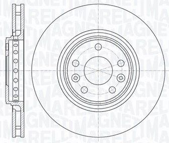 Тормозной диск Magneti Marelli передний для Renault Espace V 2015-2026. Артикул 361302040757