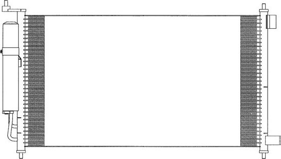 Радиатор кондиционера (конденсатор) Sakura для Nissan Tiida I 2007-2013. Артикул 5341-9810