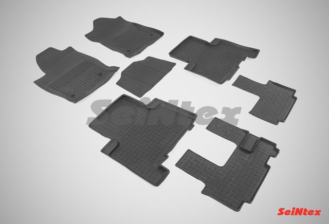 Коврики резиновые Seintex с высоким бортиком для салона Haval H9 (3 ряда) 2015-2026. Артикул 86582