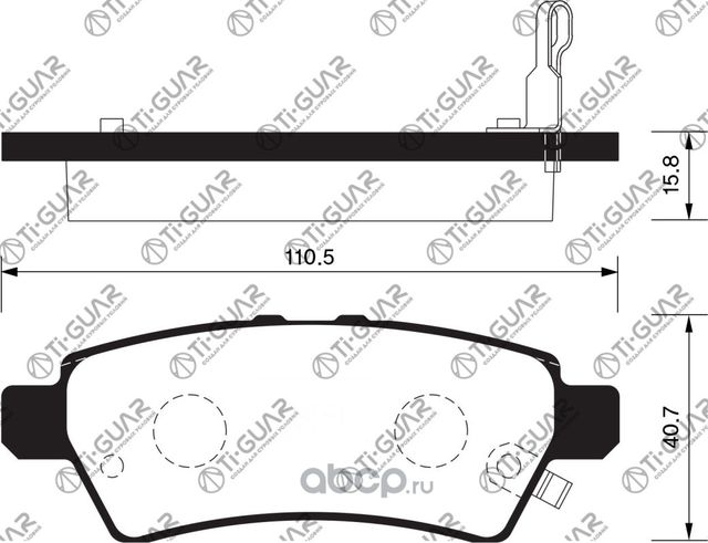 Тормозные колодки (TI-Guar). Артикул TG0430