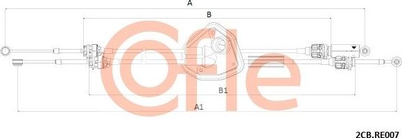 Трос переключения передач КПП Cofle. Артикул 92.2CB.RE007