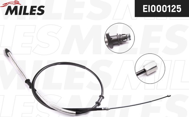 Трос ручника (тросик ручного тормоза) Miles задний правый для Fiat Doblo I 2001-2015. Артикул EI000125