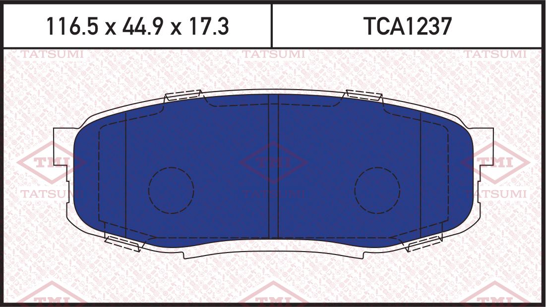 Колодки тормозные TOYOTA LAND CRUISER 07- задн. (Tatsumi). Артикул TCA1237