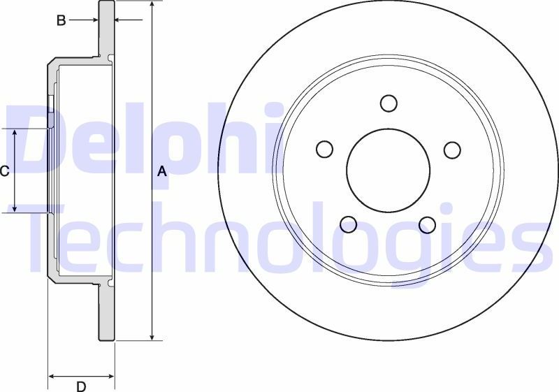 Тормозной диск Delphi. Артикул BG3739