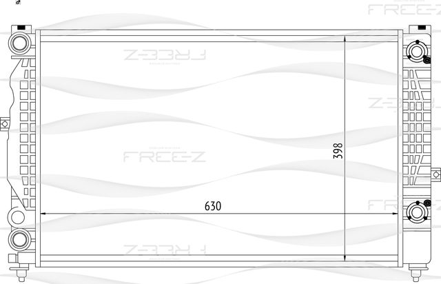 Радиатор VAG A4/A6/PASSAT 96- 1.6-2.3/1.9TD AT охлаждения (Free-Z). Артикул KK0101