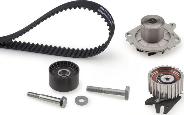 Помпа (водяной насос) с комплектом ремня ГРМ Gates PowerGrip® для Fiat Doblo I 2001-2013. Артикул KP55500XS