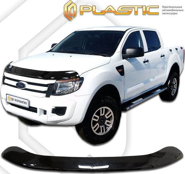 Дефлектор СА Пластик для капота (Classic черный) Ford Ranger 2011-2026. Артикул 2010010109257