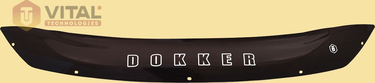 Дефлектор VT52 для капота (короткий) Renault Dokker 2016-2026. Артикул RL40VT