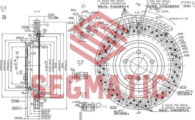 Диск тормозной (Segmatic). Артикул SBD30093123