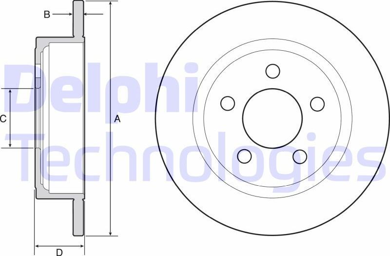Тормозной диск Delphi. Артикул BG4648