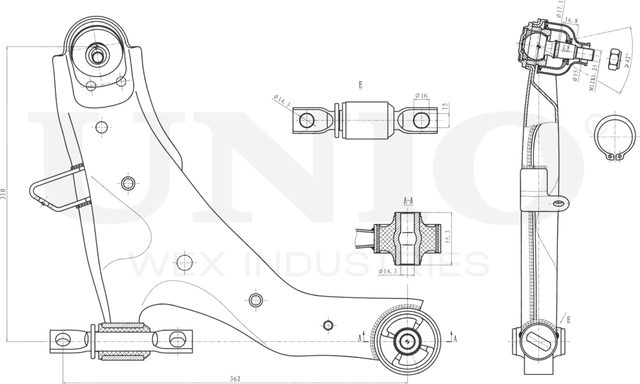 Рычаг подвески (Unio). Артикул SSP-40098