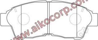 Колодки TOYOTA Corolla, Carina, Camry, Caldina, Mark, RAV4 и т.д. (199 (Aiko). Артикул PF1322