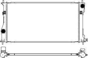 Радиатор охлаждения двигателя Sakura для Subaru BRZ 2012-2016. Артикул 3421-8506