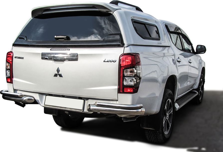 Защита Slitkoff заднего бампера d76/42 уголки без бампера для Mitsubishi L200 V рестайлинг 2018-2026. Артикул ML18-015