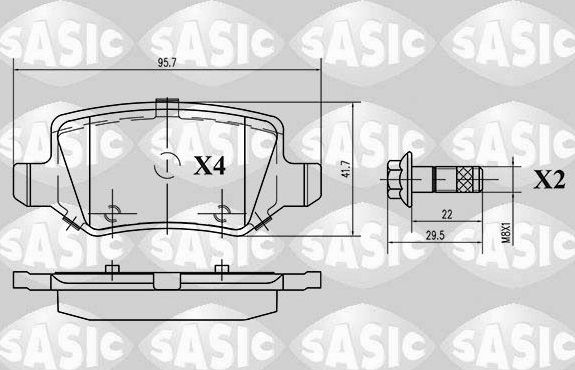 Тормозные колодки Sasic. Артикул 6216021