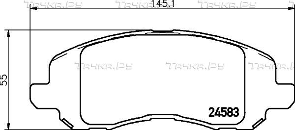 Тормозные колодки Nisshinbo передние для Dodge Caliber I 2006-2013. Артикул NP6144
