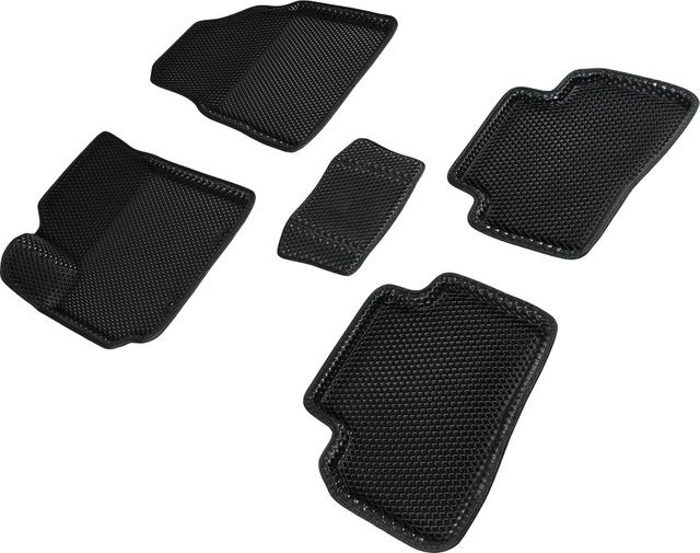 Коврики Seintex 3D EVA ромб для салона Hyundai Creta II 2021-2026 ЧЕРНЫЕ. Артикул 96499