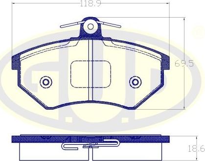 Тормозные колодки G.U.D.. Артикул GBP880117