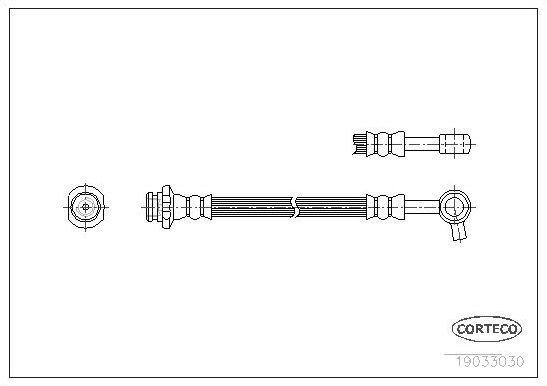 Тормозной шланг Corteco передний для Nissan Maxima J30 1988-1994. Артикул 19033030