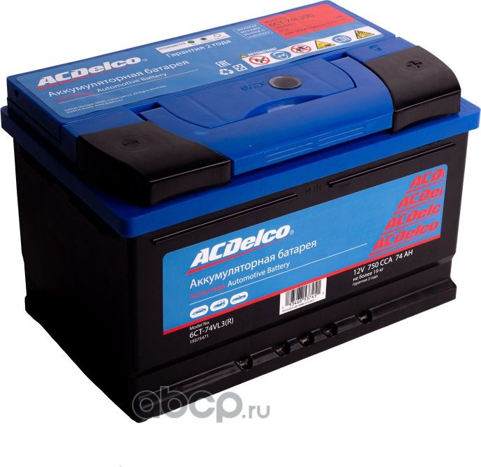 Аккумулятор ACDelco для Renault Clio II 2005-2013. Артикул 19375471