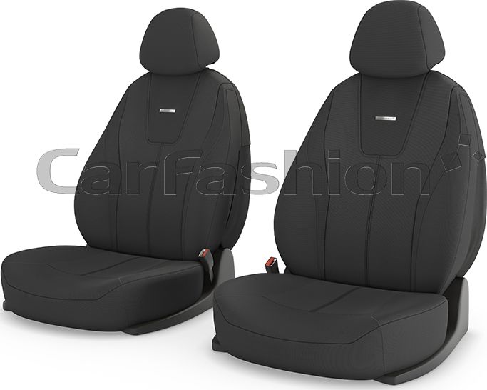 Чехлы универсальные CarFashion Douglas на передние сидения авто, цвет Темно-серый/Темно-серый/Темно-серый. Артикул 21037
